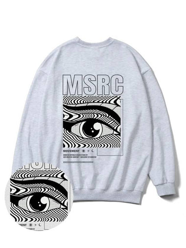 Of The Eye Vivid Grey Overfit Sweatshirt Melange Grey - MONSTER REPUBLIC - BALAAN 1