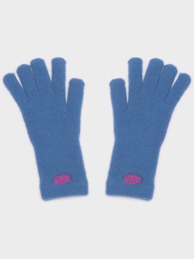 FLUFFY LOGO GLOVE BLUE - RECLOW - BALAAN 6