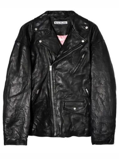 distressed leather jacket - ACNE STUDIOS - BALAAN 1