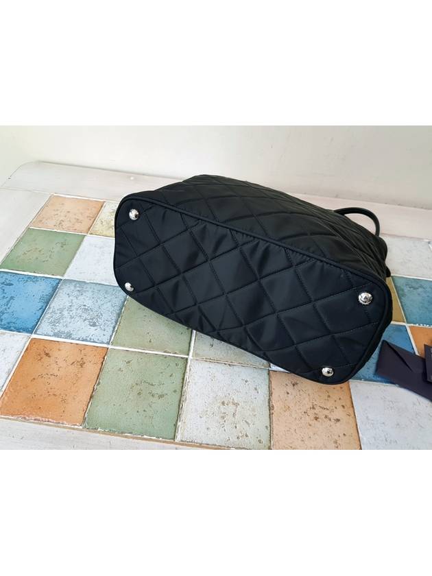 1BG017 Black Chain Quilted Shoulder Bag Tote - PRADA - BALAAN 6