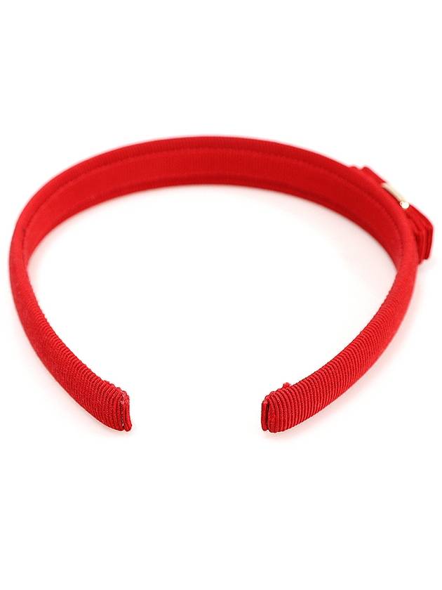 34 0086 Red fabric gold bara bow hairband - SALVATORE FERRAGAMO - BALAAN 4