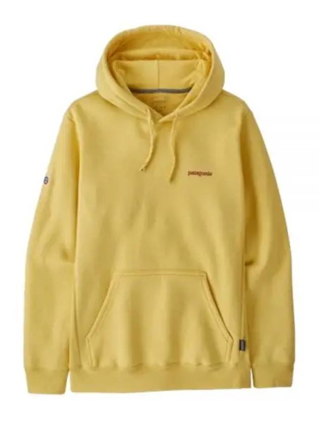 Fitz Roy Icon Uprisal Fleece Hoodie Milled Yellow - PATAGONIA - BALAAN 1