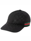 Original GG Web Supreme Canvas Baseball Ball Cap Black - GUCCI - BALAAN 2