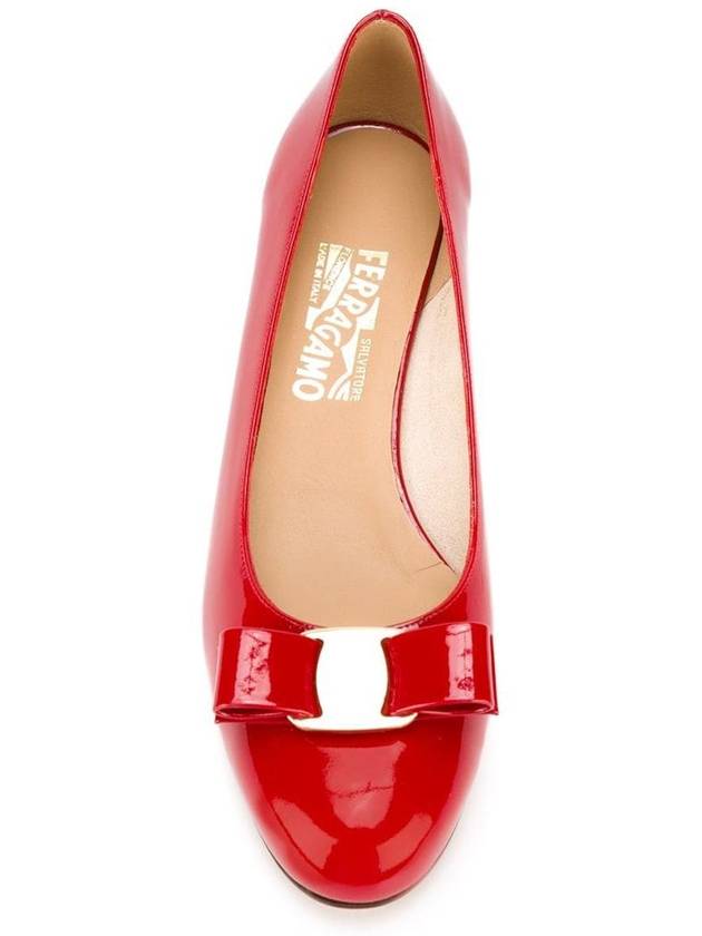 Vara Bow Patent Pumps Red - SALVATORE FERRAGAMO - BALAAN 5