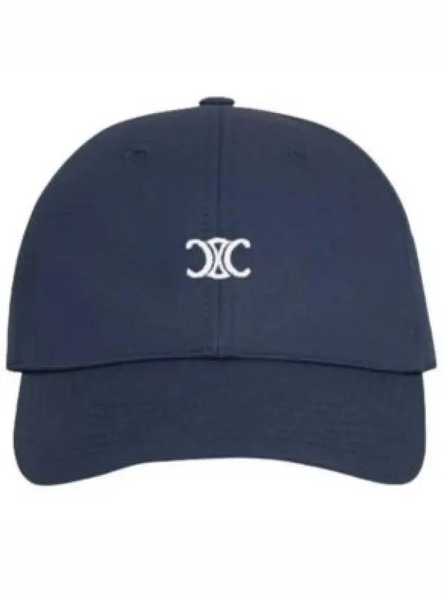 Triomphe logo cotton ball cap navy - CELINE - BALAAN 2