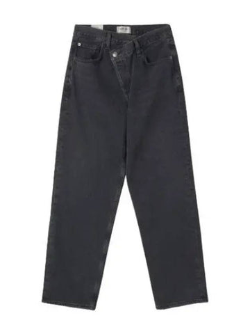 A Goldie Criss Cross Denim Pants Black Jeans - AGOLDE - BALAAN 1