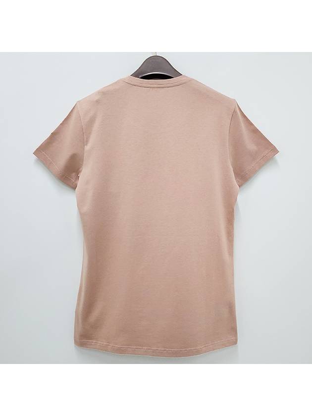 Logo Patch Jersey Cotton Short Sleeve T-Shirt Light Pink - MONCLER - BALAAN 3