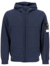 Technology Recycled Polyester Hooded Jacket Navy - STONE ISLAND - BALAAN 3