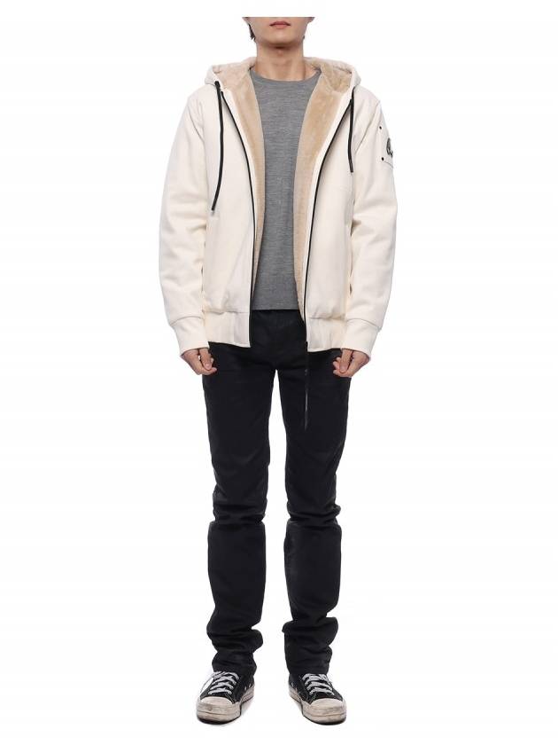 Tilden Fox Fur Zip Up Hoodie White - MOOSE KNUCKLES - BALAAN 4