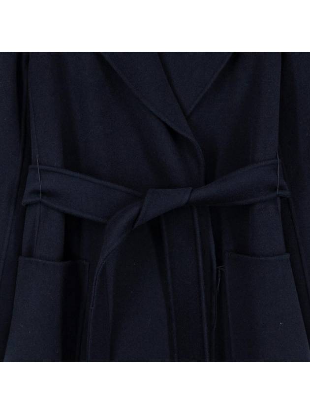 Paolore Wool Robe Single Coat Navy - MAX MARA - BALAAN 4