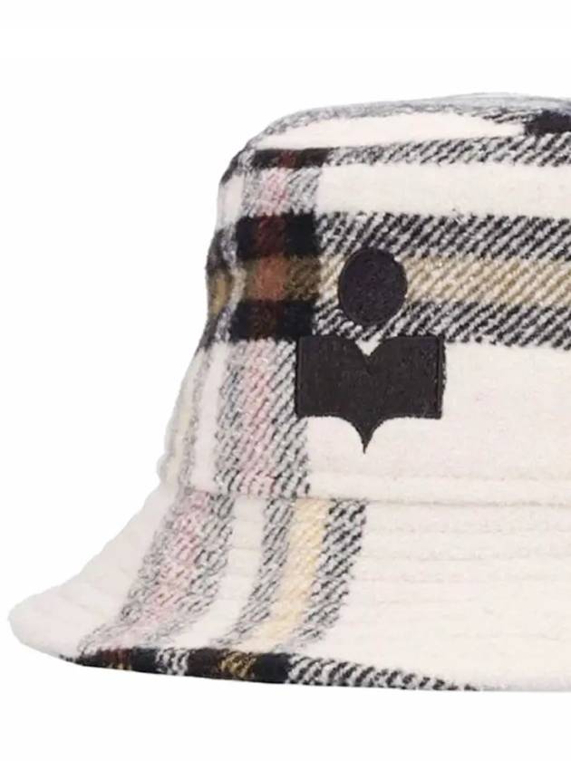 Check Wool Bucket Hat Ivory - ISABEL MARANT - BALAAN 5