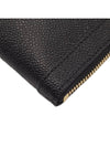 Black Pebble Grain Leather Document Folio Large Clutch - THOM BROWNE - BALAAN 7