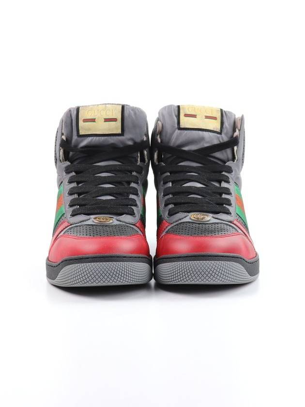 Screener High-Top Sneakers Light Hibiscus Red - GUCCI - BALAAN 4