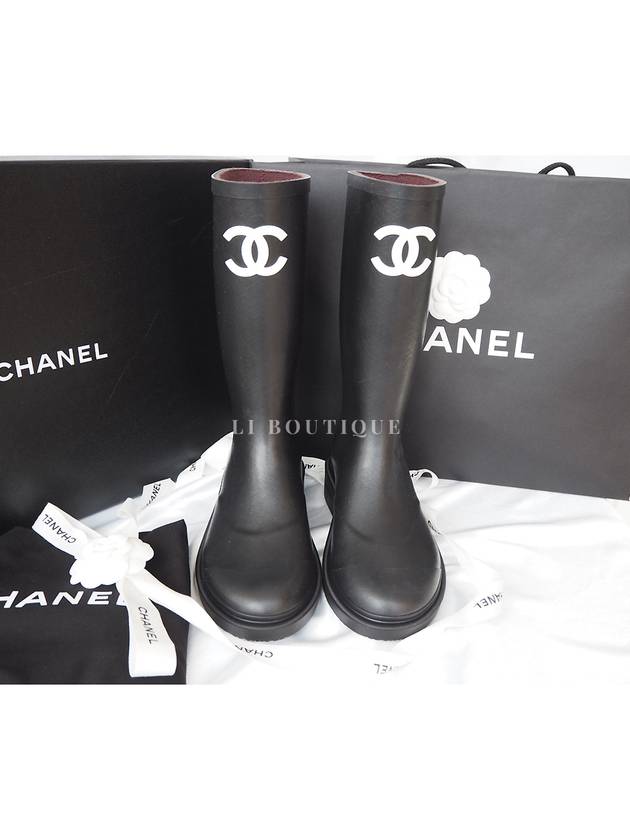 Boots Caoutchouc Black - CHANEL - BALAAN 11