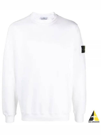 Stretch Cotton Fleece Mock Turtleneck Sweatshirt White - STONE ISLAND - BALAAN 2