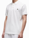 Men's Logo Patch Short Sleeve Polo Shirt White - MOOSE KNUCKLES - BALAAN 2