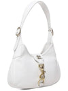 Madras Leather Hobo Shoulder Bag White - MIU MIU - BALAAN 3