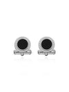 Meisterstuck Logo Cufflinks Silver Black - MONTBLANC - BALAAN 2