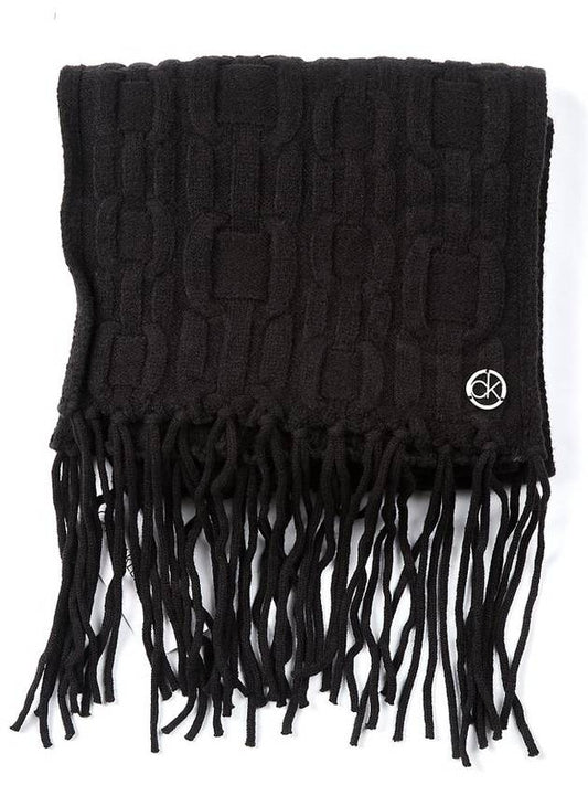 chain knit muffler scarf - CALVIN KLEIN - BALAAN 2