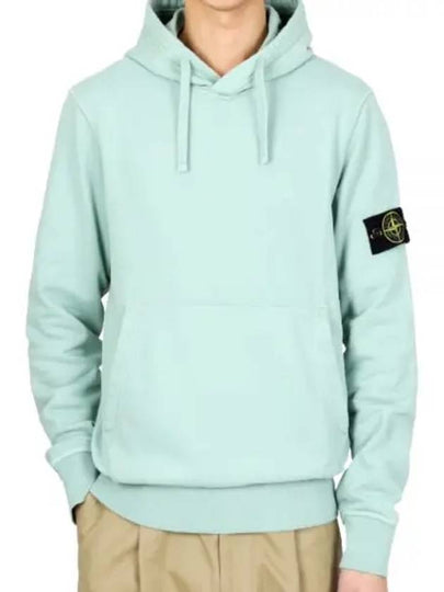 Logo Patch Drawstring Hoodie Green - STONE ISLAND - BALAAN 2