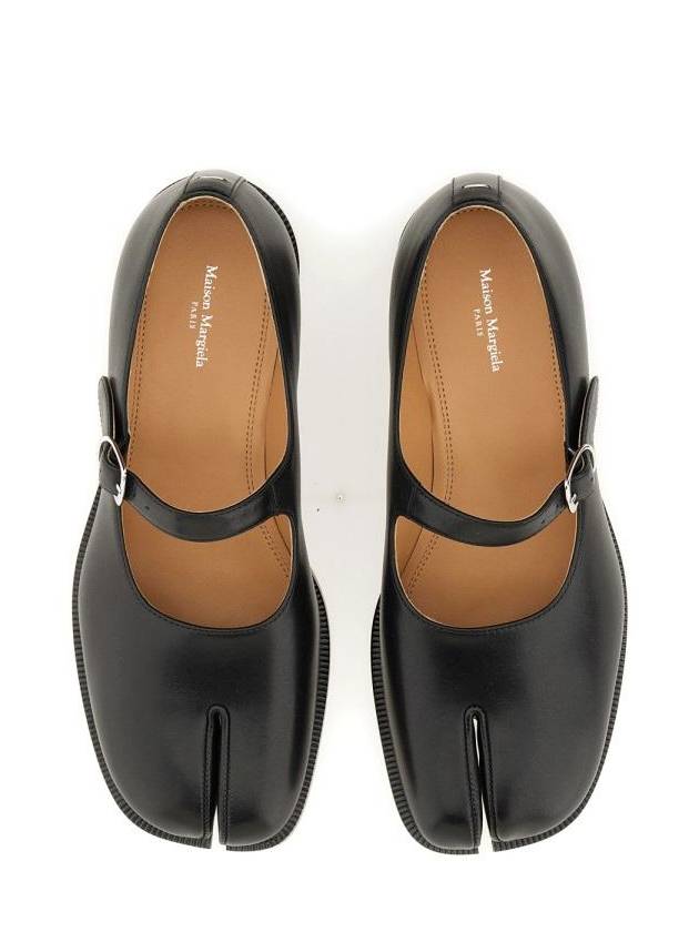 Women's Tabi Calfskin Mary Jane Flat Shoes Black - MAISON MARGIELA - BALAAN 5