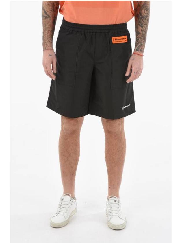 Swim Pants HMCL003S22FAB0011001 Black - HERON PRESTON - BALAAN 1