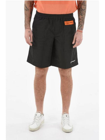 Logo Patch Ex-Ray Shorts Black - HERON PRESTON - BALAAN 1