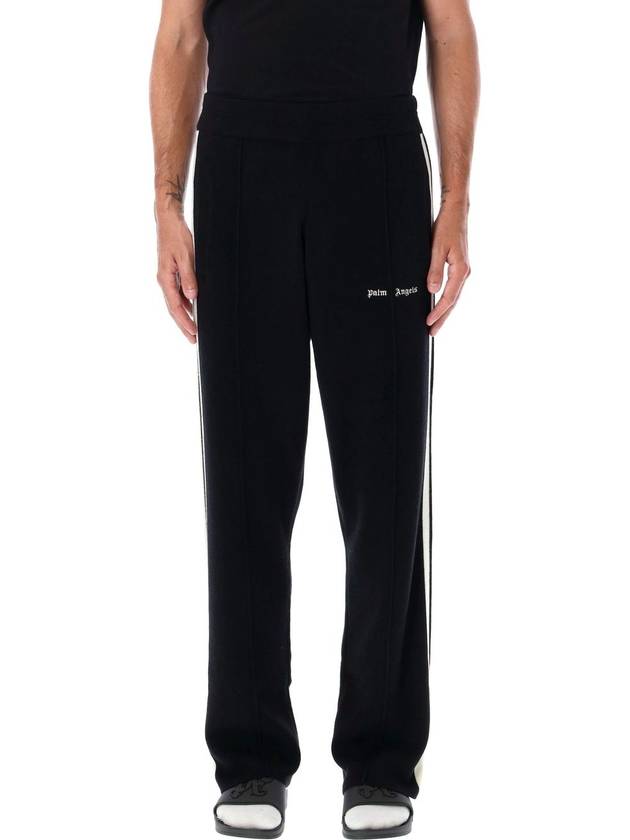 Palm Angels Classic Logo Knit Track Pants Black - PALM ANGELS - BALAAN 2