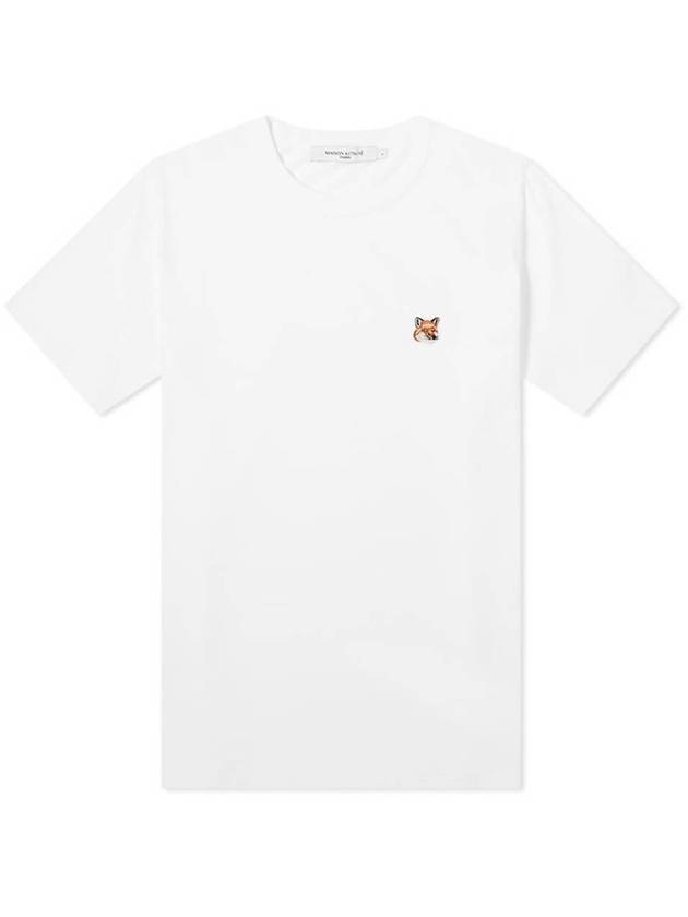 Fox Head Patch Classic Short Sleeve T-Shirt White - MAISON KITSUNE - BALAAN 2