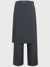 Ridge wrap skirt layered slacks - MICANE - BALAAN 5