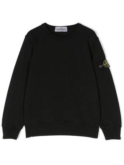 Kids Wappen Patch Basic Sweatshirt Black - STONE ISLAND - BALAAN 2