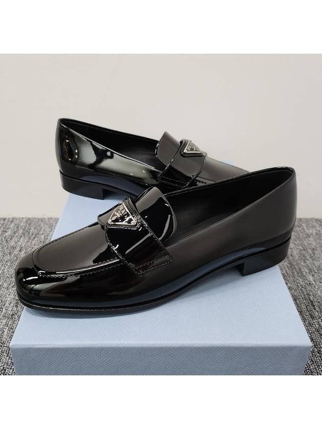 Brushed Patent Leather Loafers Black - PRADA - BALAAN 3