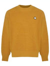 Logo Patch Wool Knit Top Yellow - MONCLER - BALAAN 2