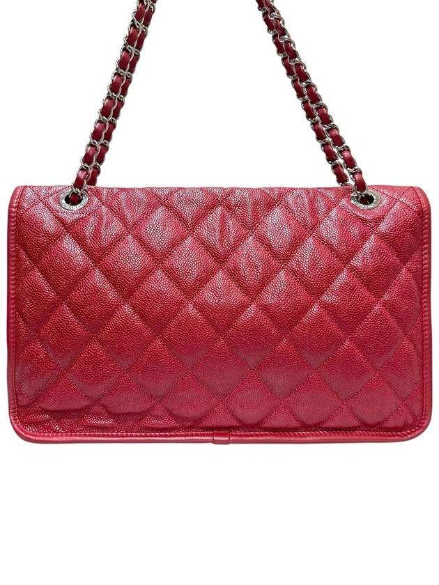 A67528 Red Caviar Skin French Riviera Chain Shoulder Bag - CHANEL - BALAAN 4