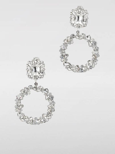 crystal hoop earrings silver - SELF PORTRAIT - BALAAN 2