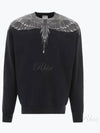 Icon Wing Print Crew Neck Sweatshirt Black White - MARCELO BURLON - BALAAN 2