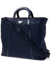 Large Re-Nylon and Leather Tote Navy - PRADA - BALAAN 3