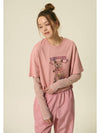 24 Bella Cat Mesh Layered TShirt_Pink - VIBEREEN - BALAAN 3