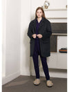 Surf clam WOOL Coat Chacoal Surf clam wool single coat charcoal - VIBEREEN - BALAAN 3