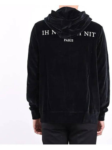 Back logo velor hooded zip up NOM18208 - IH NOM UH NIT - BALAAN 1