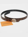 LV Circle Buckle Reversible Leather Belt Black Brown - LOUIS VUITTON - BALAAN 10