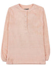 Panarea Henley Jumper Cotton Linen Knit Top Light Coral - LORO PIANA - BALAAN 11