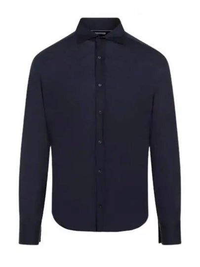 Silk Long Sleeve Shirt Navy - BRUNELLO CUCINELLI - BALAAN 2