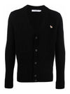 Baby Fox Patch Cosy Cardigan Black - MAISON KITSUNE - BALAAN 2