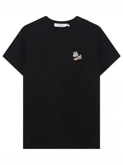 Dressed Fox Patch Short Sleeve T-Shirt Black - MAISON KITSUNE - BALAAN 2