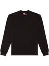 Men's Logo Embroidery Sweatshirt Black - DIESEL - BALAAN 2