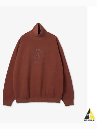 Premium Laurel High Neck Sweatshirt Burgundy FTAR20012BRG - ARIES - BALAAN 1