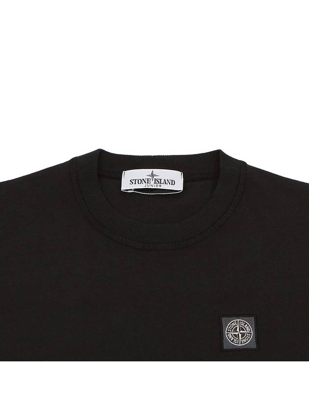 Logo Patch Short Sleeve T-Shirt Black - STONE ISLAND - BALAAN 4