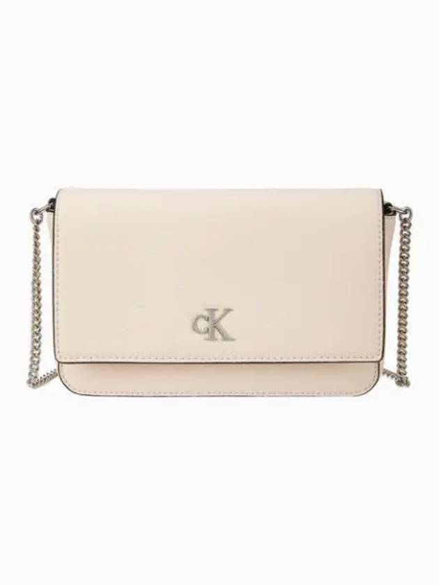 JEANS Women s CKJ Minimal Monogram Phone Crossbody Pink Ivory 4K1027G MTR - CALVIN KLEIN - BALAAN 1