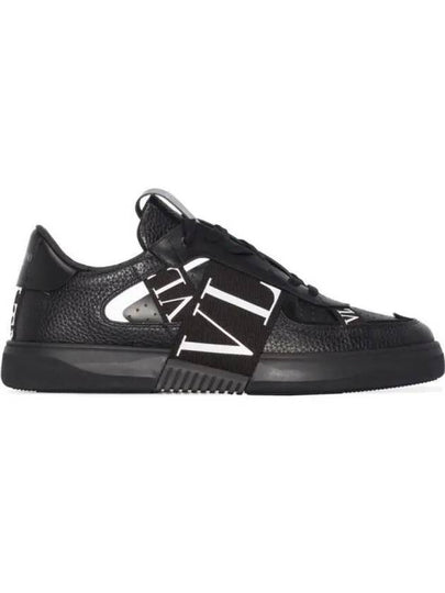 Logo Band Low-Top Sneakers Black - VALENTINO - BALAAN 2